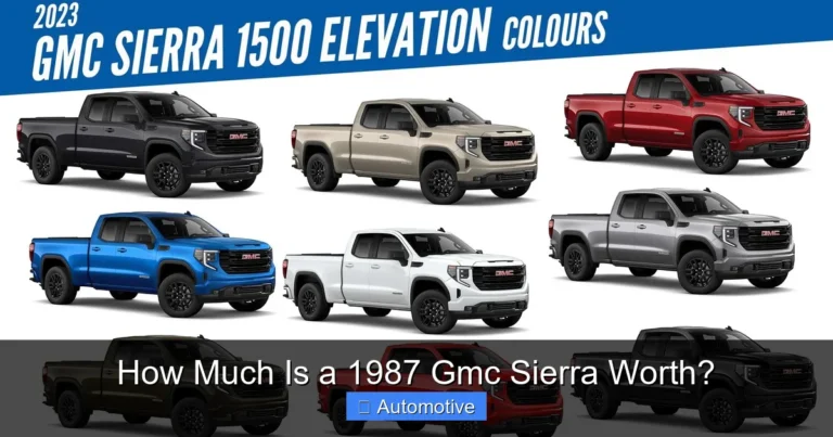 How Much Is a 1987 Gmc Sierra Worth?
