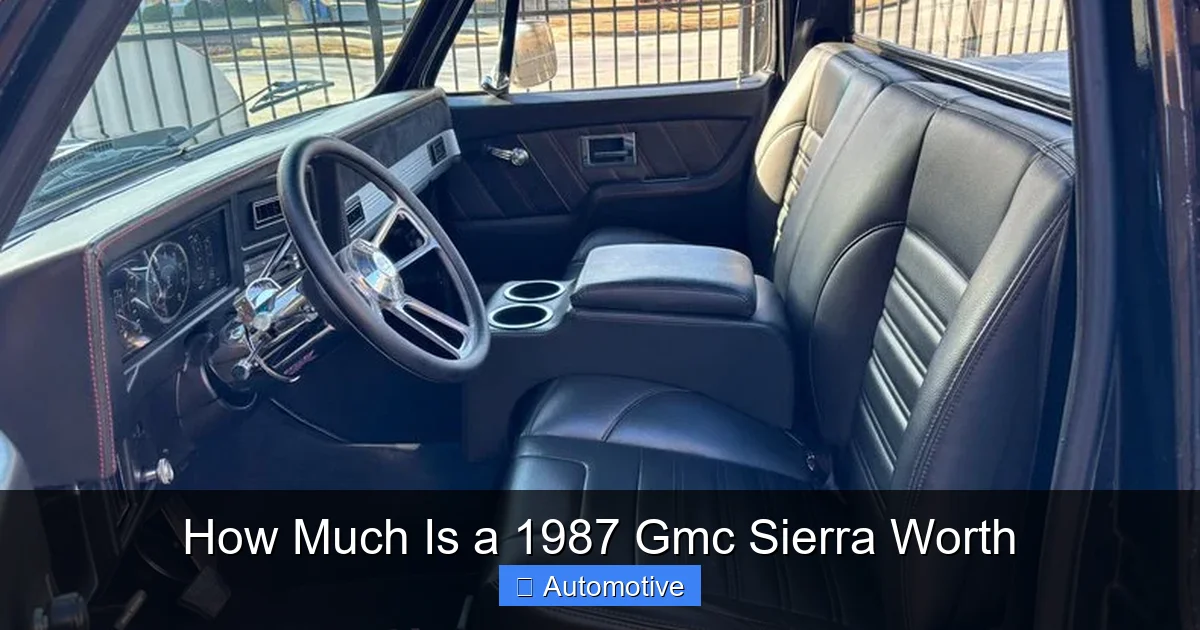 How Much Is a 1987 Gmc Sierra Worth