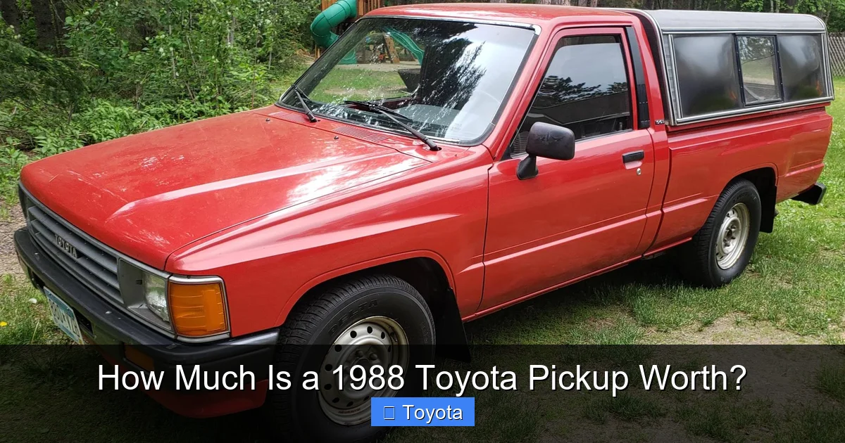 How Much Is a 1988 Toyota Pickup Worth?