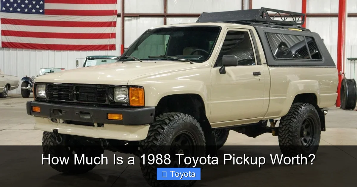 How Much Is a 1988 Toyota Pickup Worth?