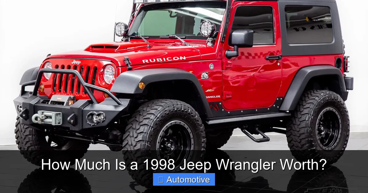 How Much Is a 1998 Jeep Wrangler Worth?