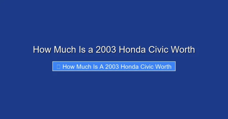 How Much Is a 2003 Honda Civic Worth