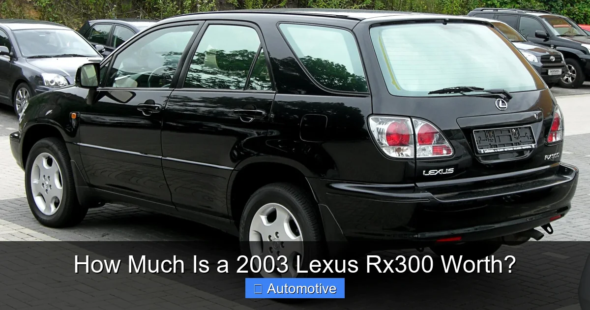 How Much Is a 2003 Lexus Rx300 Worth?