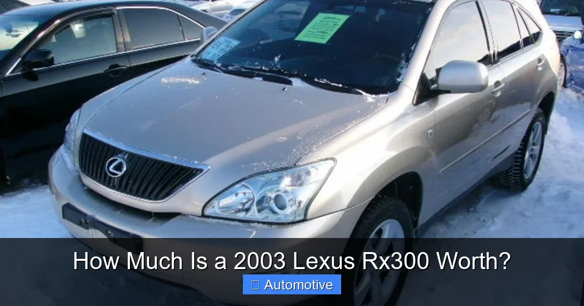 How Much Is a 2003 Lexus Rx300 Worth?