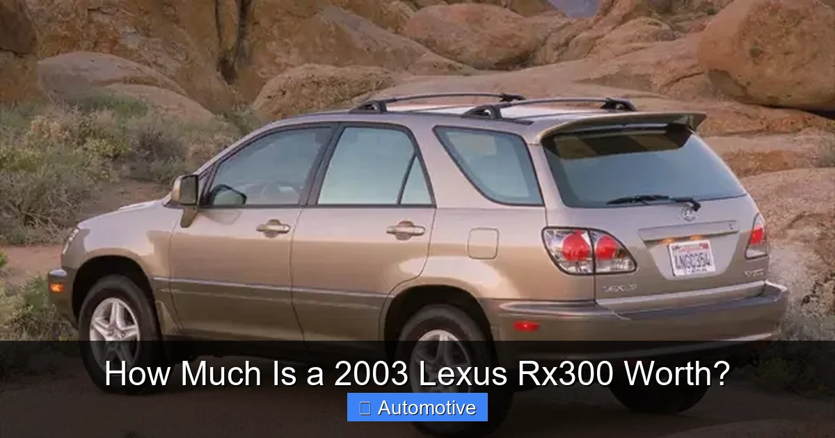 How Much Is a 2003 Lexus Rx300 Worth?