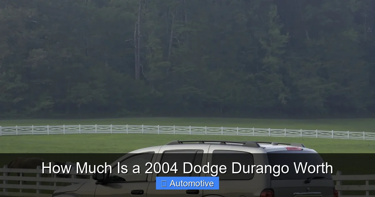 How Much Is a 2004 Dodge Durango Worth