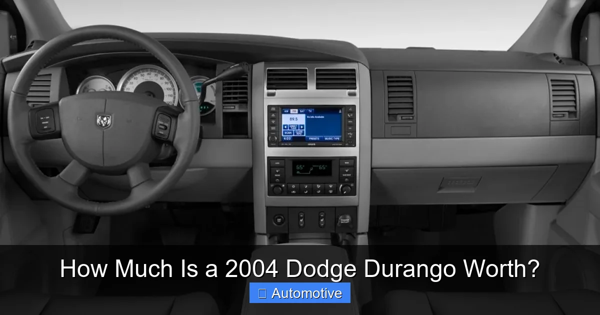 How Much Is a 2004 Dodge Durango Worth?