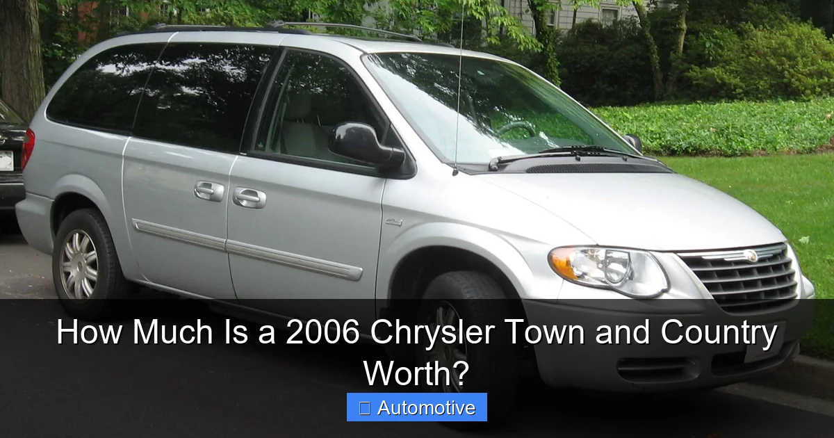 How Much Is a 2006 Chrysler Town and Country Worth?
