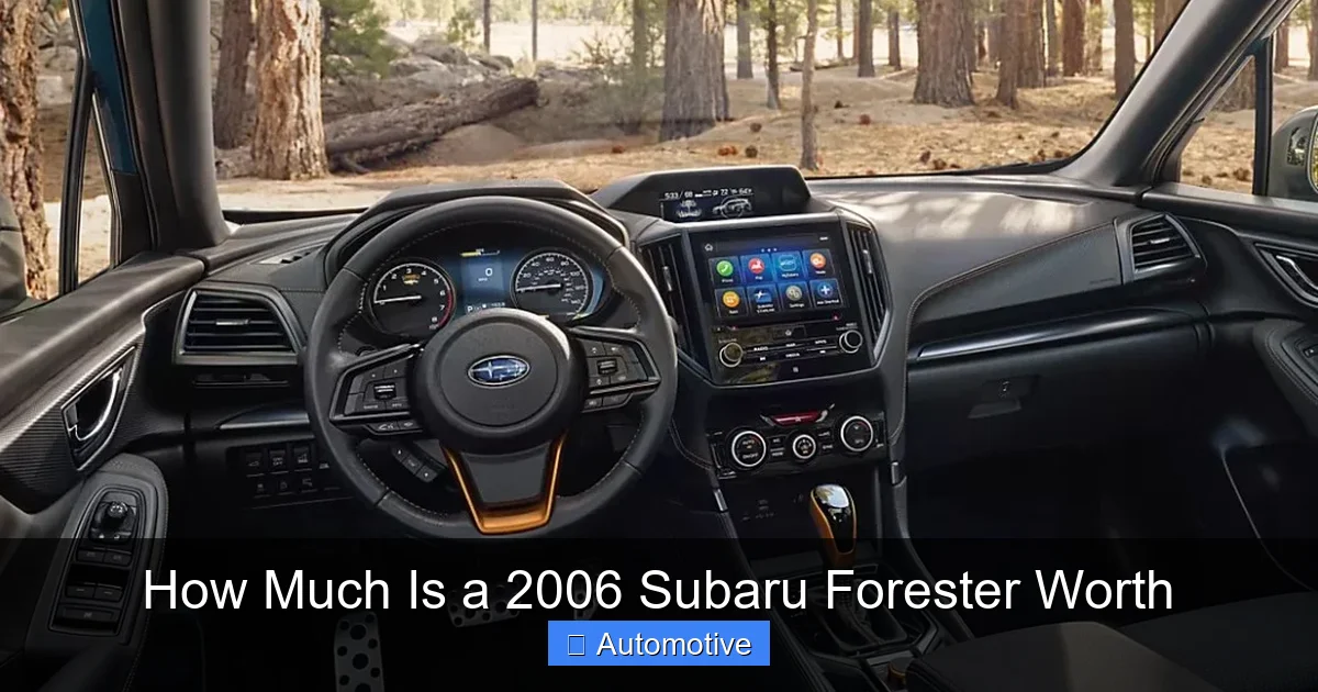 How Much Is a 2006 Subaru Forester Worth