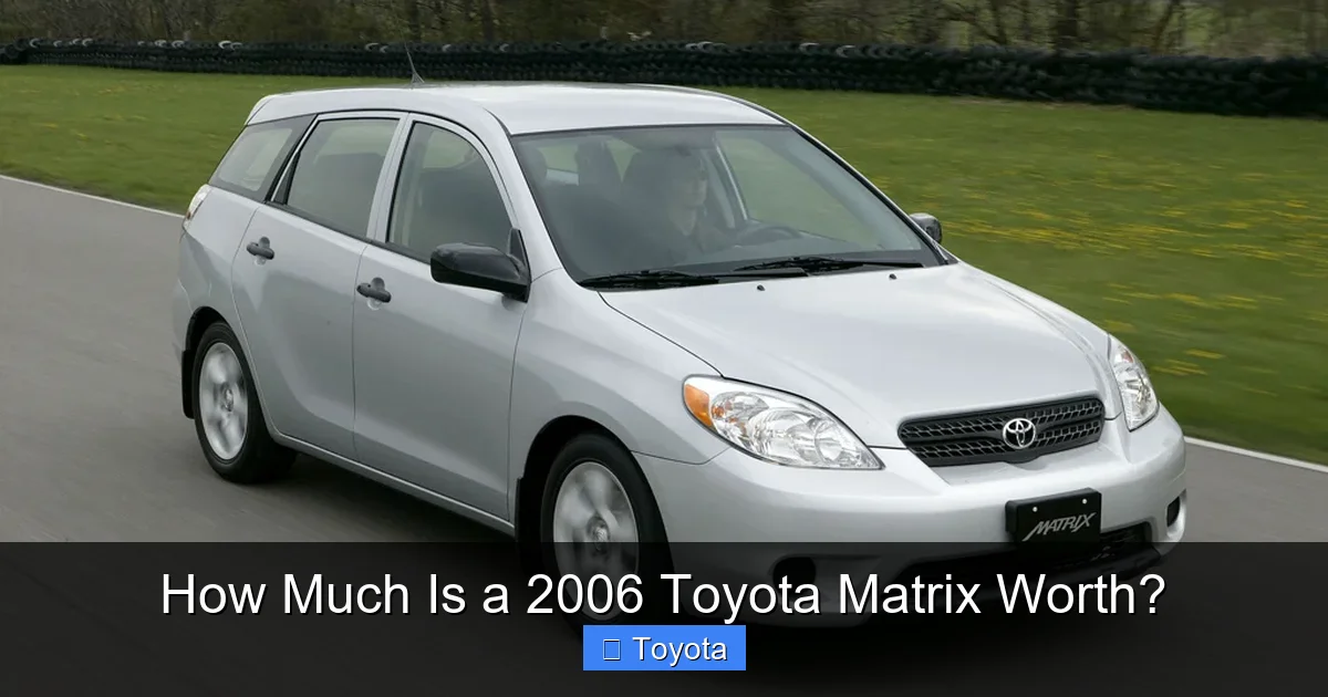 How Much Is a 2006 Toyota Matrix Worth?