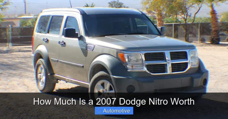 How Much Is a 2007 Dodge Nitro Worth