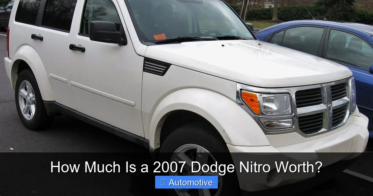 How Much Is a 2007 Dodge Nitro Worth?