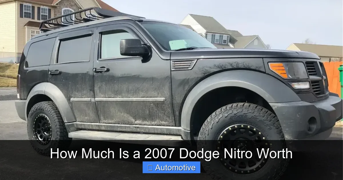 How Much Is a 2007 Dodge Nitro Worth