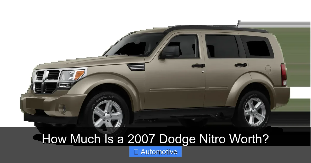 How Much Is a 2007 Dodge Nitro Worth?