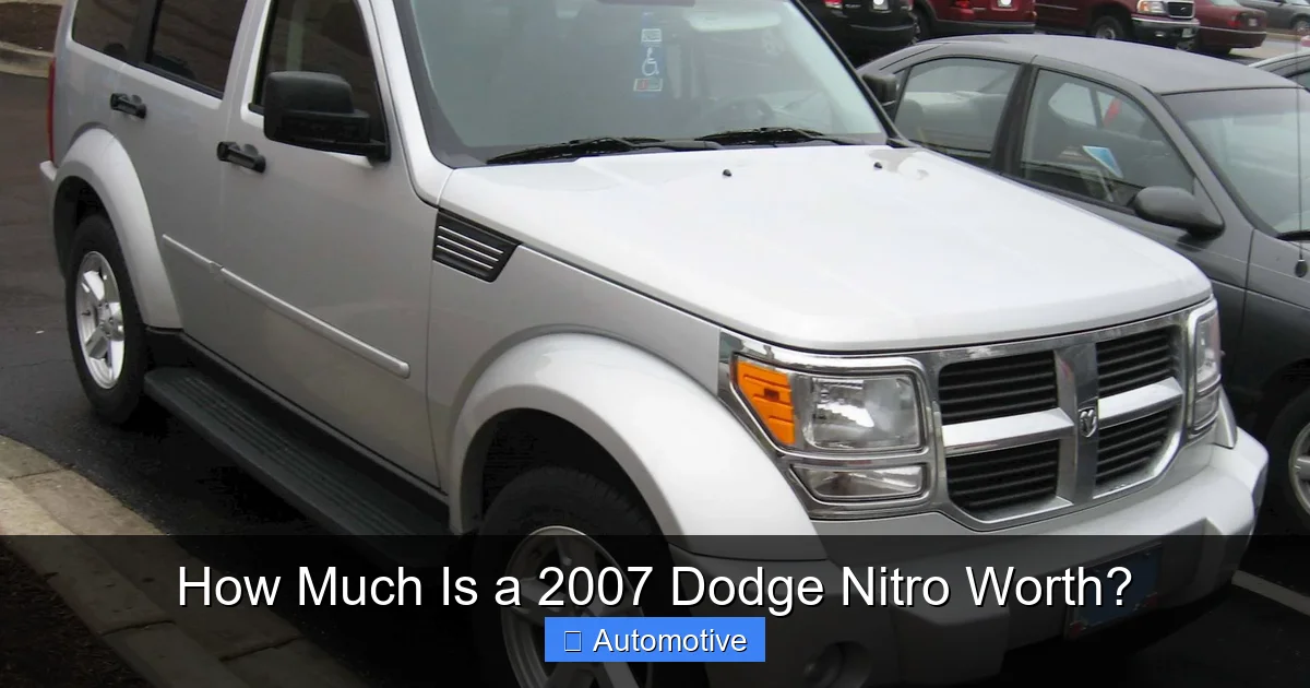How Much Is a 2007 Dodge Nitro Worth?