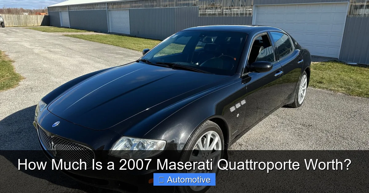 How Much Is a 2007 Maserati Quattroporte Worth?