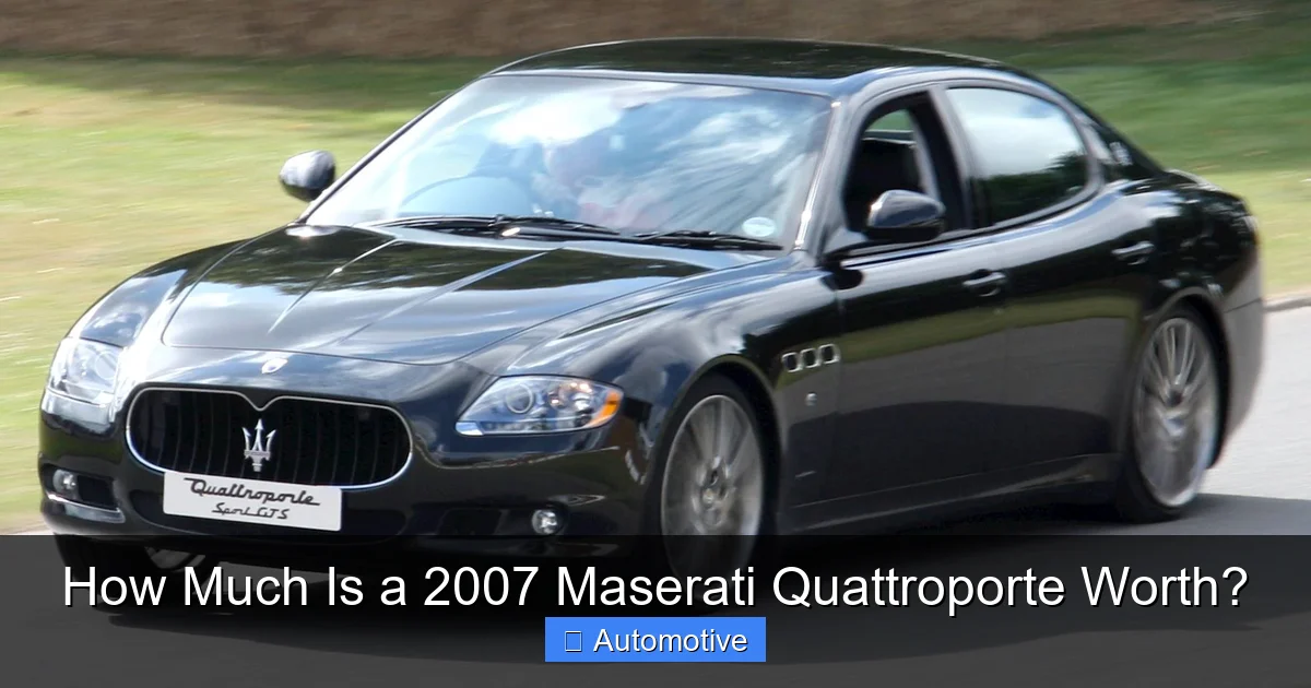 How Much Is a 2007 Maserati Quattroporte Worth?