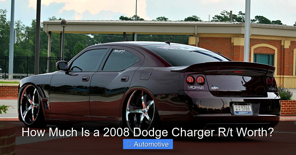 How Much Is a 2008 Dodge Charger R/t Worth?