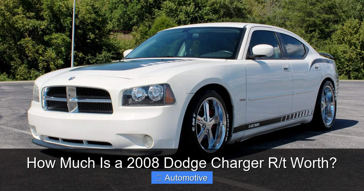 How Much Is a 2008 Dodge Charger R/t Worth?