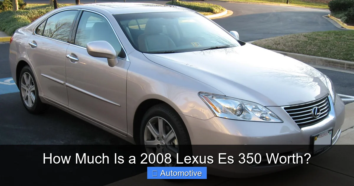 How Much Is a 2008 Lexus Es 350 Worth?