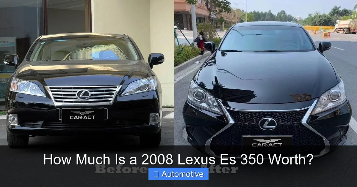How Much Is a 2008 Lexus Es 350 Worth?