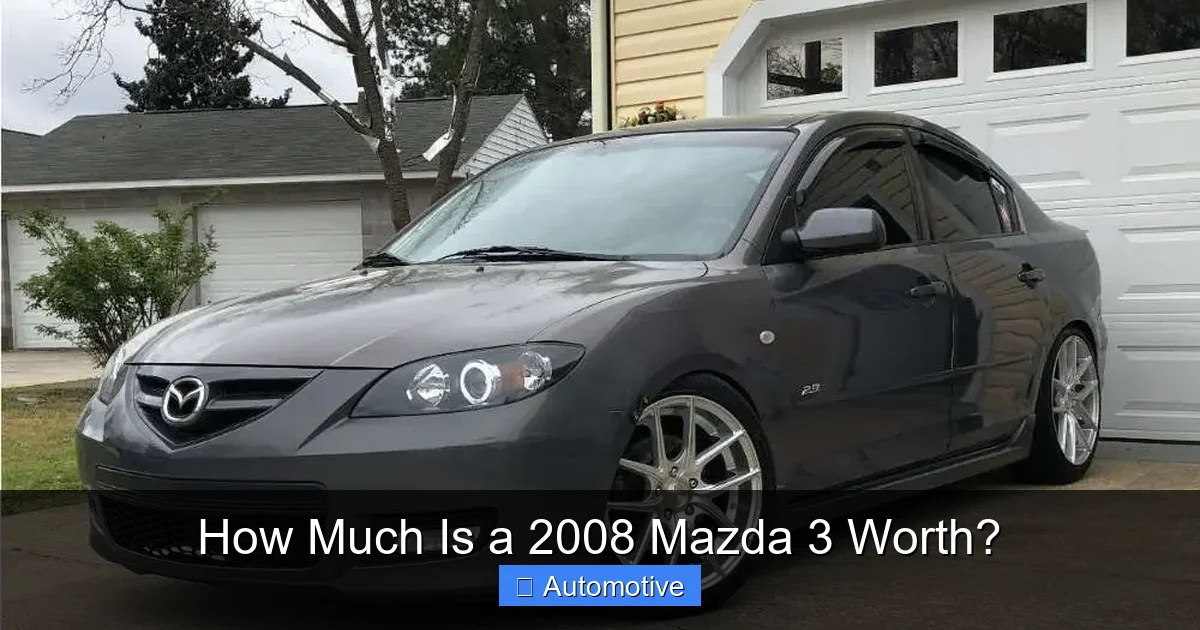 How Much Is a 2008 Mazda 3 Worth?