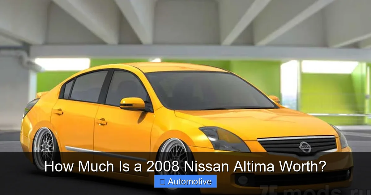How Much Is a 2008 Nissan Altima Worth?