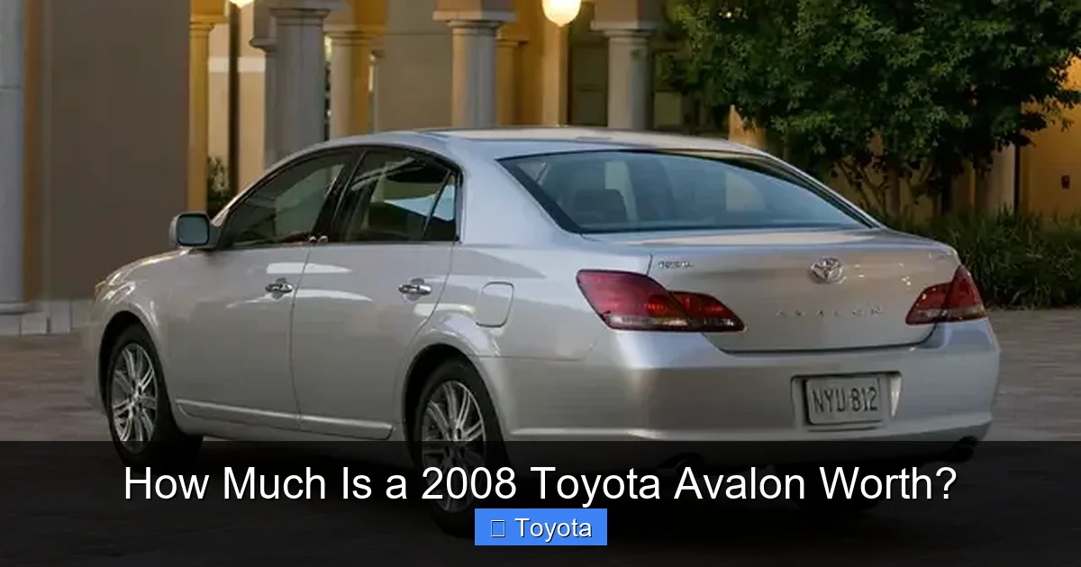 How Much Is a 2008 Toyota Avalon Worth?