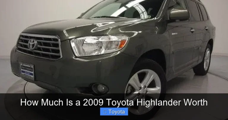 How Much Is a 2009 Toyota Highlander Worth