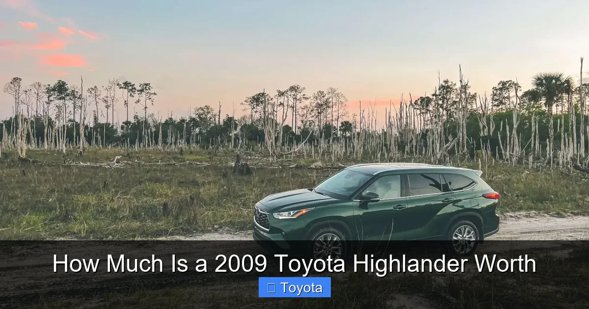 How Much Is a 2009 Toyota Highlander Worth