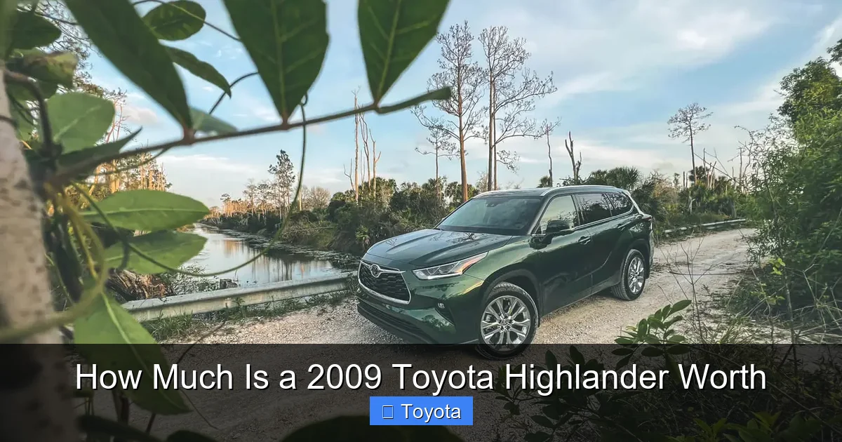 How Much Is a 2009 Toyota Highlander Worth