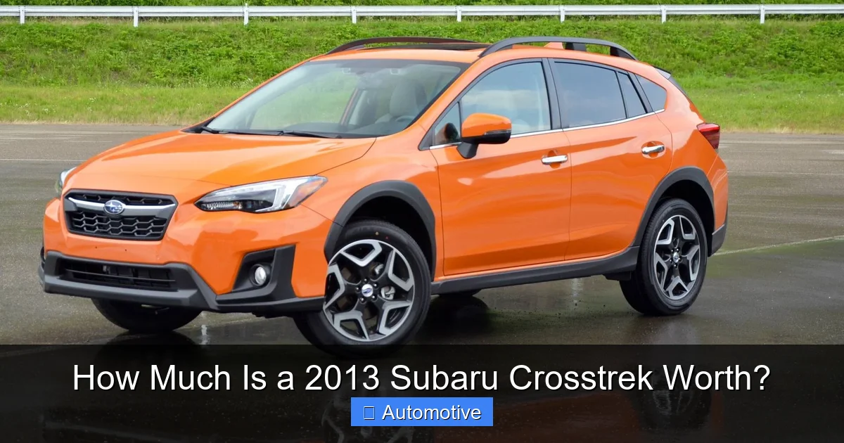 How Much Is a 2013 Subaru Crosstrek Worth?
