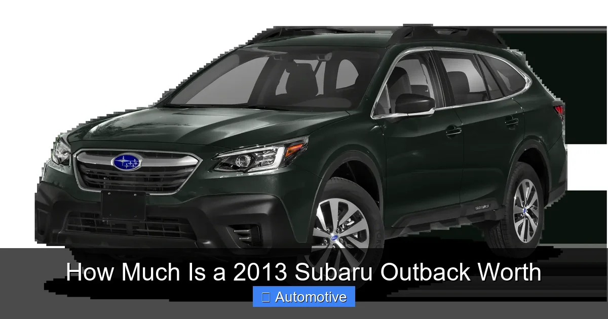 How Much Is a 2013 Subaru Outback Worth