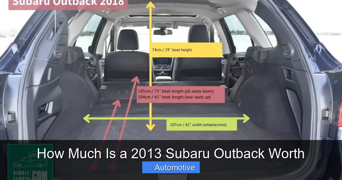 How Much Is a 2013 Subaru Outback Worth