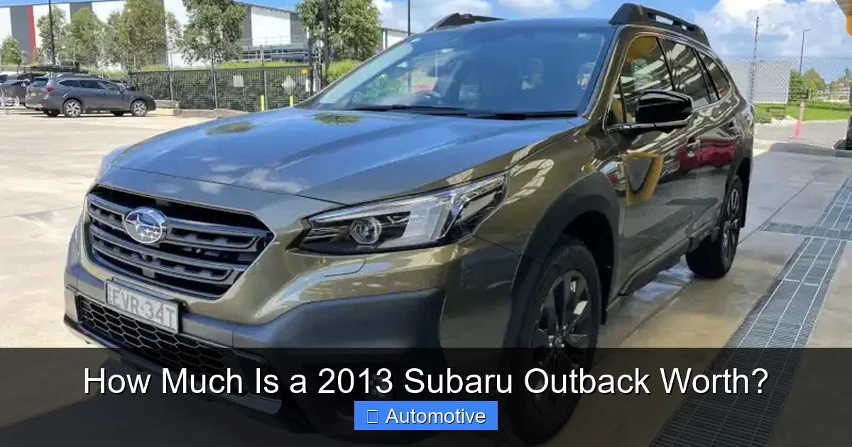 How Much Is a 2013 Subaru Outback Worth?