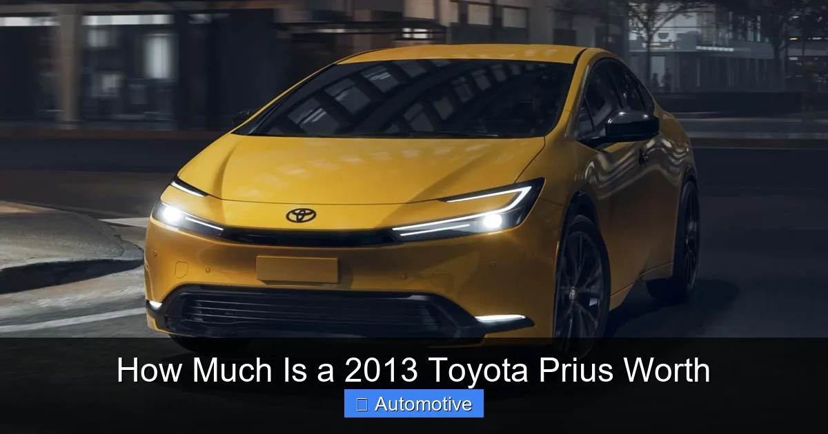 How Much Is a 2013 Toyota Prius Worth