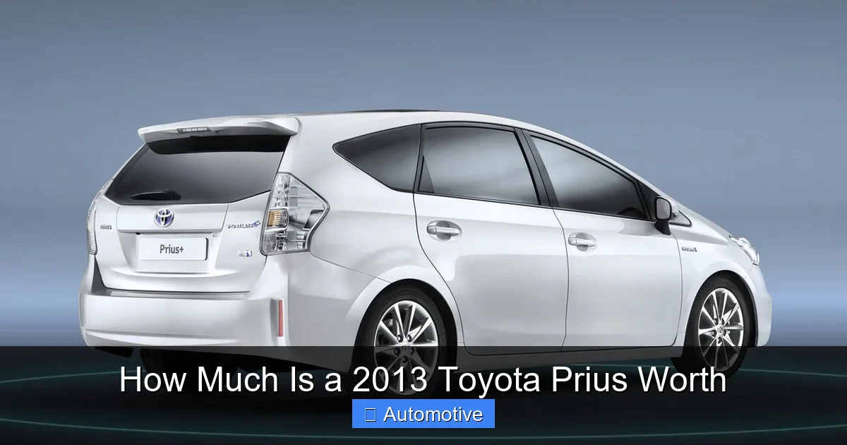 How Much Is a 2013 Toyota Prius Worth