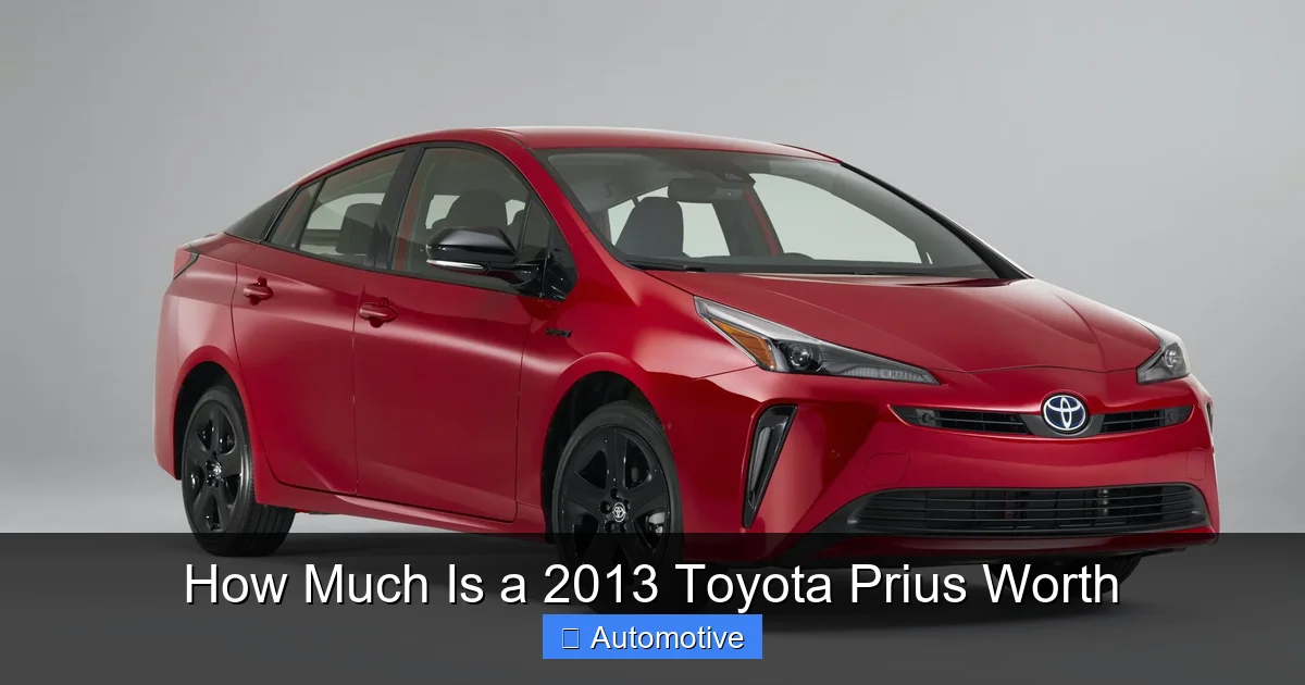 How Much Is a 2013 Toyota Prius Worth