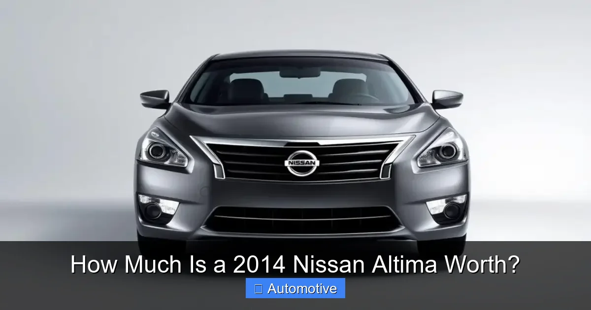 How Much Is a 2014 Nissan Altima Worth?