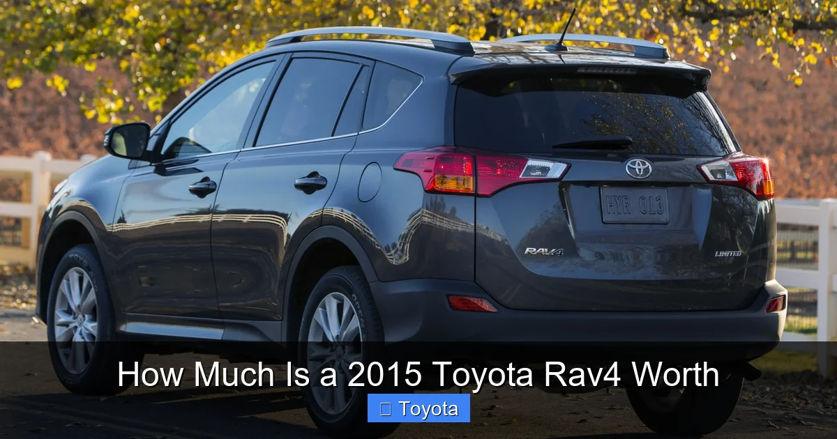 How Much Is a 2015 Toyota Rav4 Worth