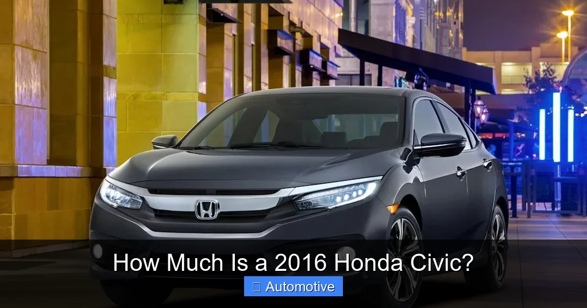How Much Is a 2016 Honda Civic?