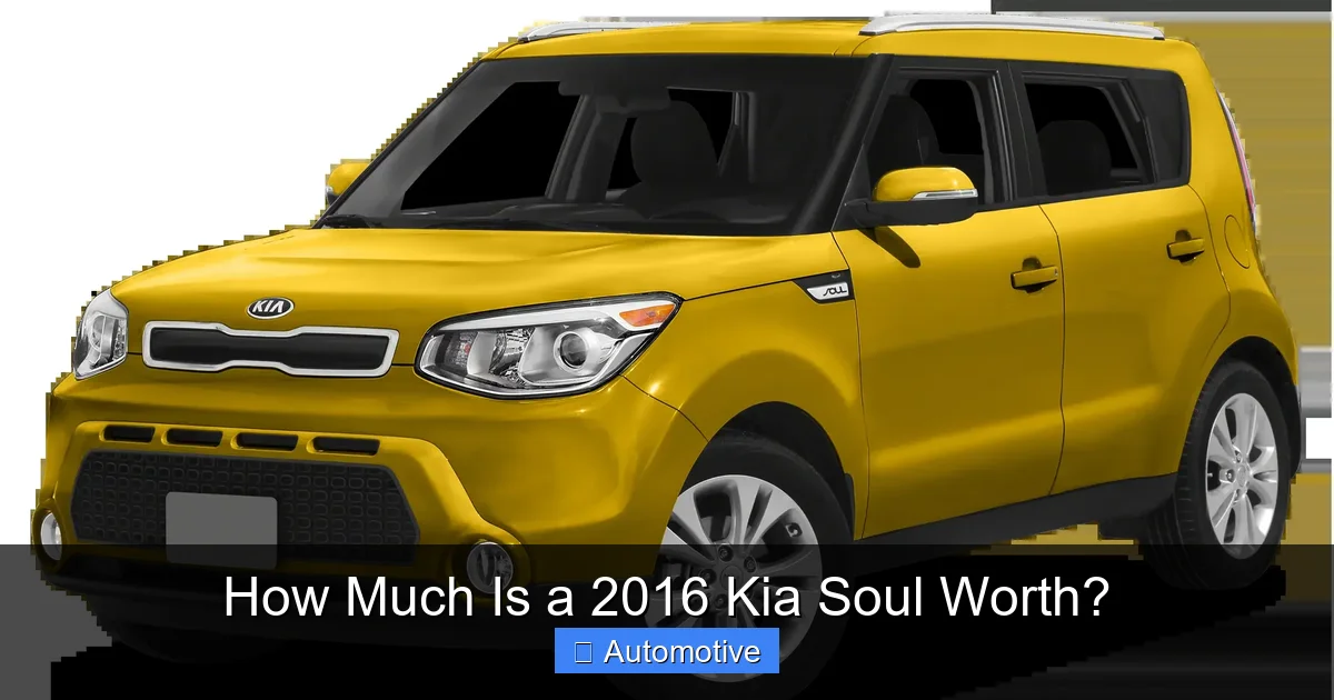 How Much Is a 2016 Kia Soul Worth?