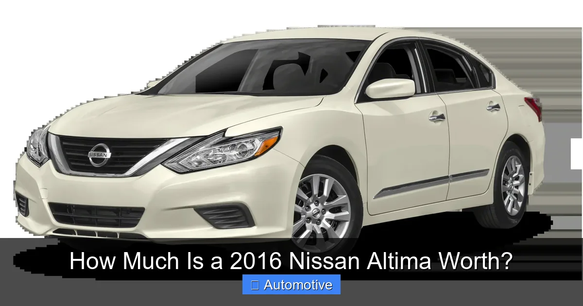 How Much Is a 2016 Nissan Altima Worth?