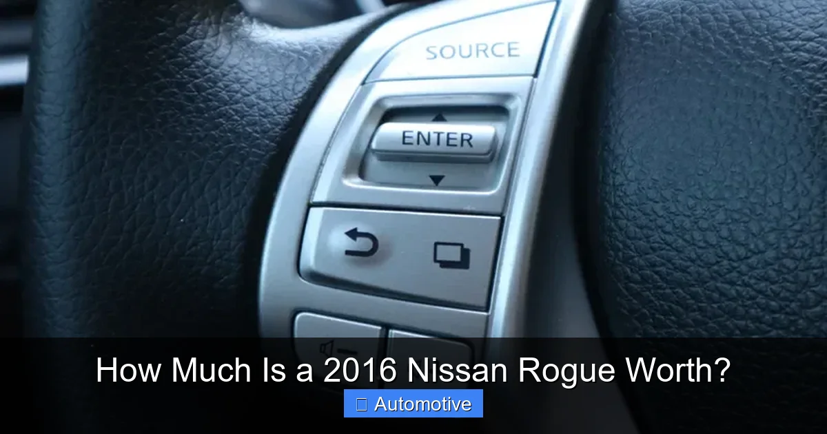 How Much Is a 2016 Nissan Rogue Worth?