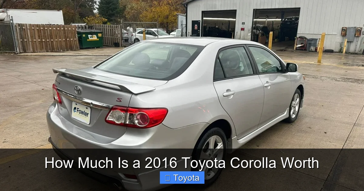 How Much Is a 2016 Toyota Corolla Worth