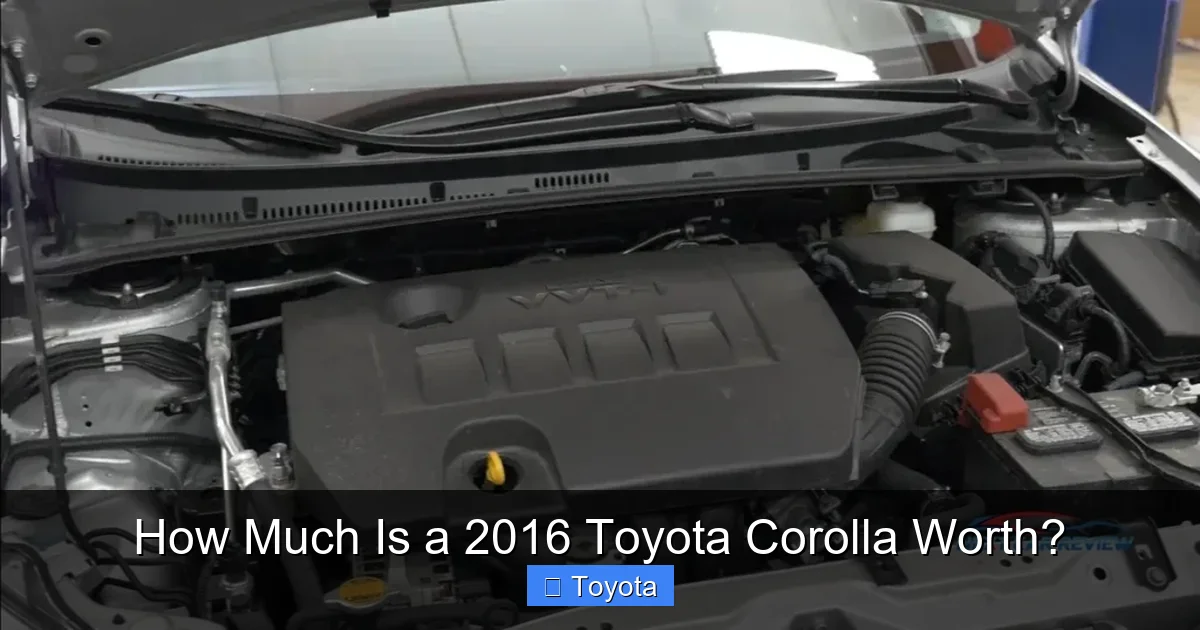 How Much Is a 2016 Toyota Corolla Worth?