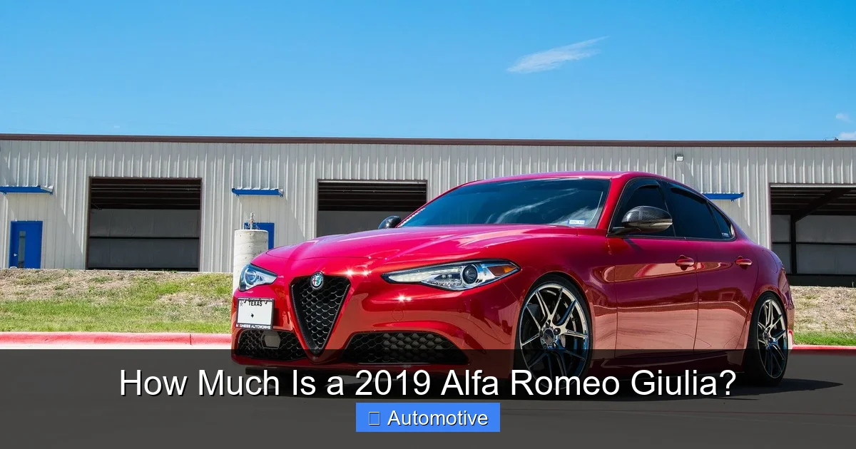 How Much Is a 2019 Alfa Romeo Giulia?