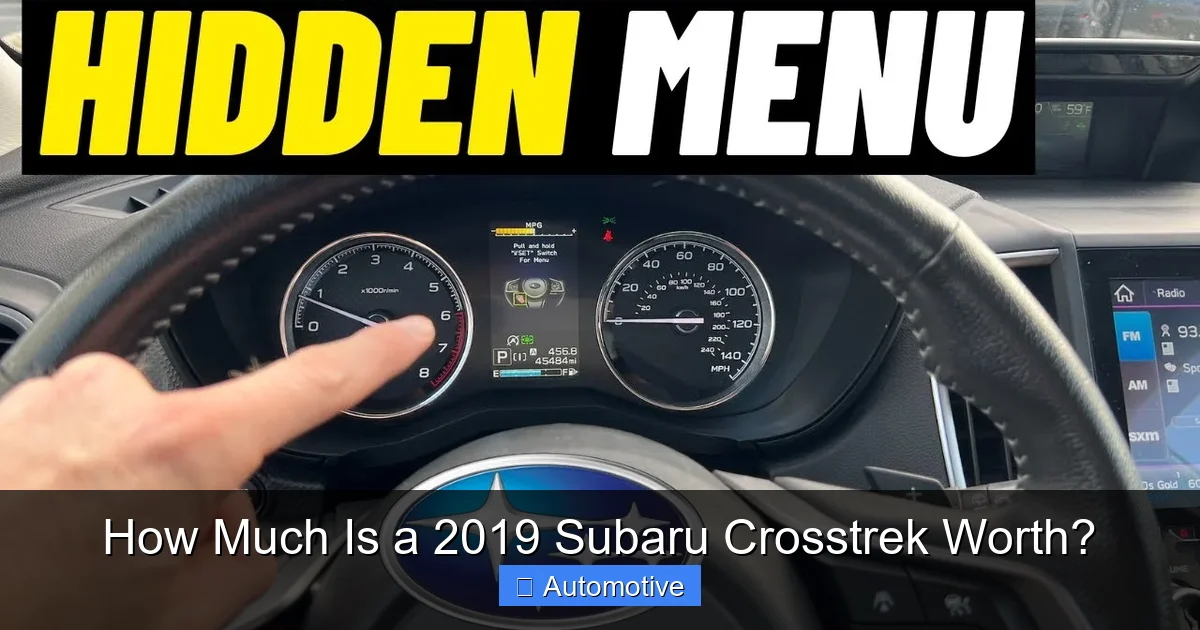How Much Is a 2019 Subaru Crosstrek Worth?