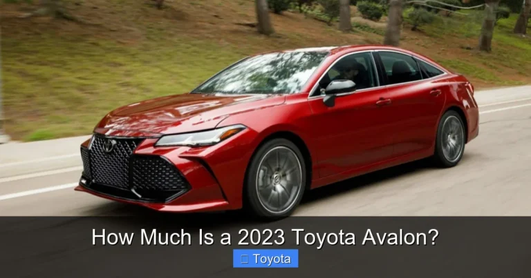 How Much Is a 2023 Toyota Avalon?