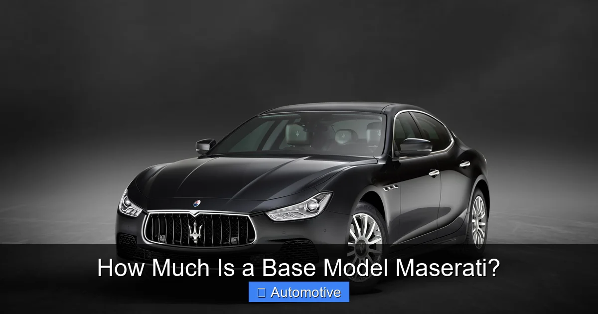 How Much Is a Base Model Maserati?